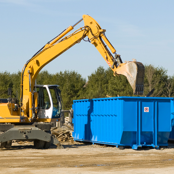 what size residential dumpster rentals are available in Cooksburg PA